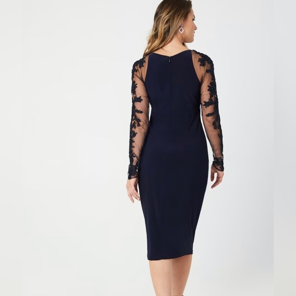 Laura Long  Sleeve Appliqué Dress - Picture 3 of 5